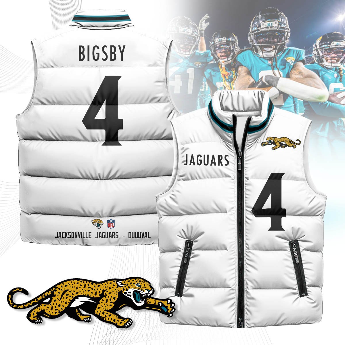 Jacksonville Jaguars Unisex Puffer Vest