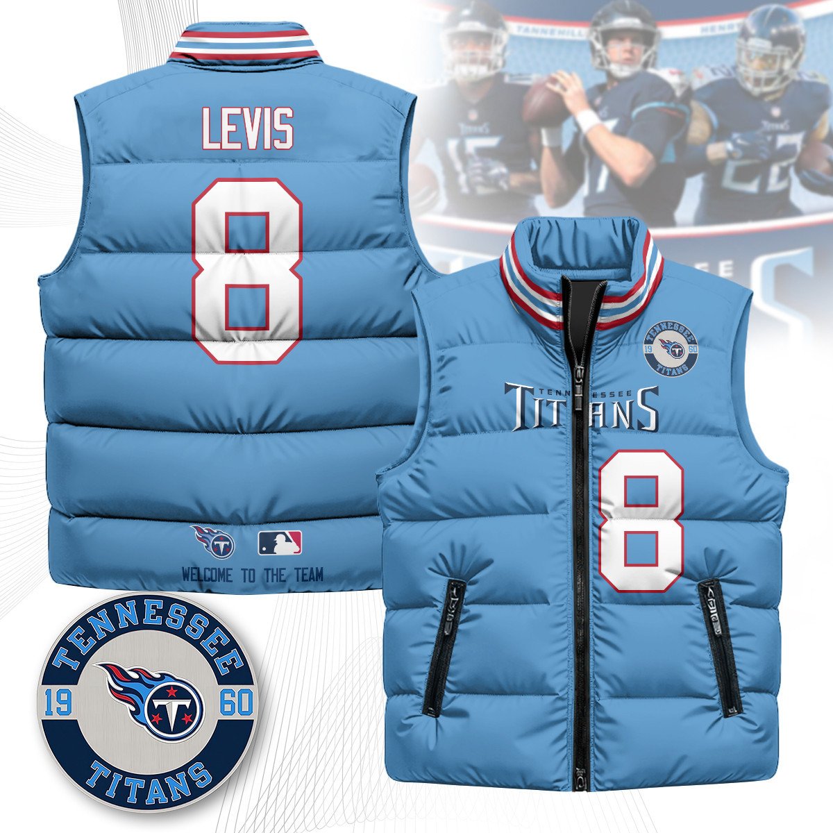 Tennessee Titans Unisex Puffer Vest