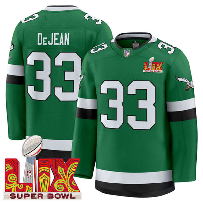 Eagles Kelly Green Hockey Premium Jersey V2 - All Stitched