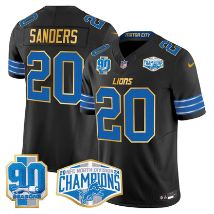 DET 2024 NFC North Division Champions Patch Gold Trim Vapor Limited Jersey - All Stitched