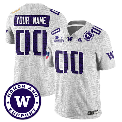 Custom Washington Football Honor and Support Uniform - All Stitched