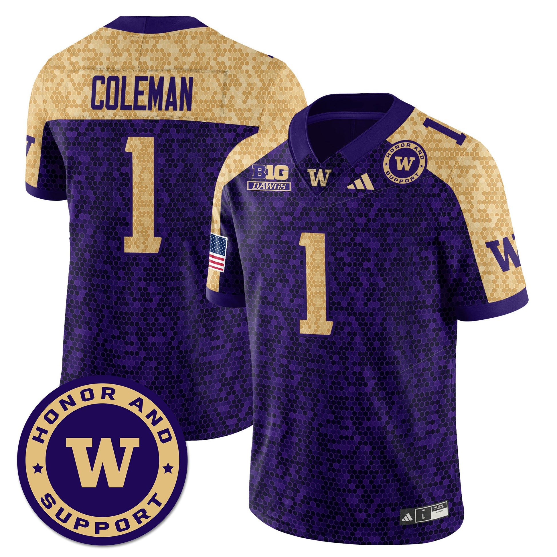 Washington Football Honor and Support Uniform - All Stitched