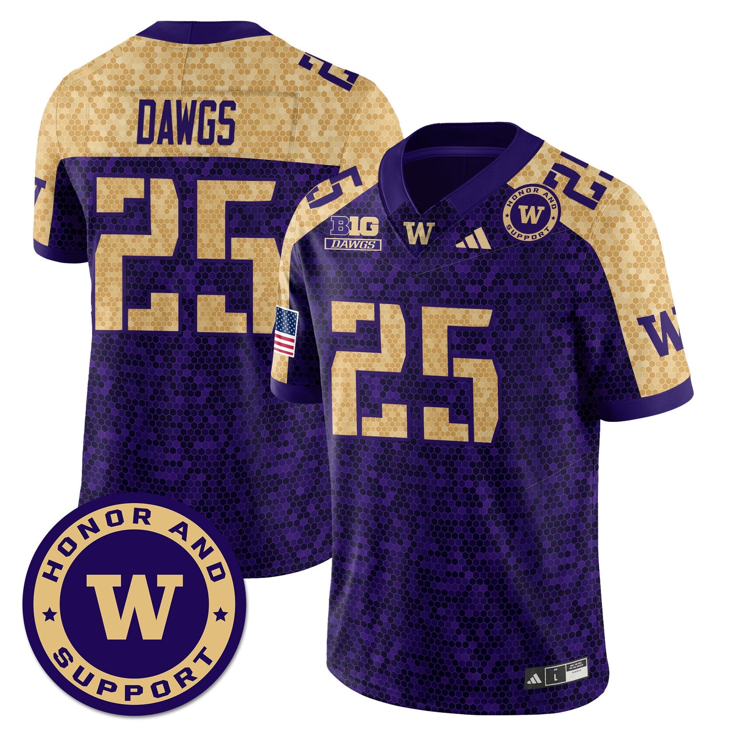 Washington Football Honor and Support Uniform - All Stitched