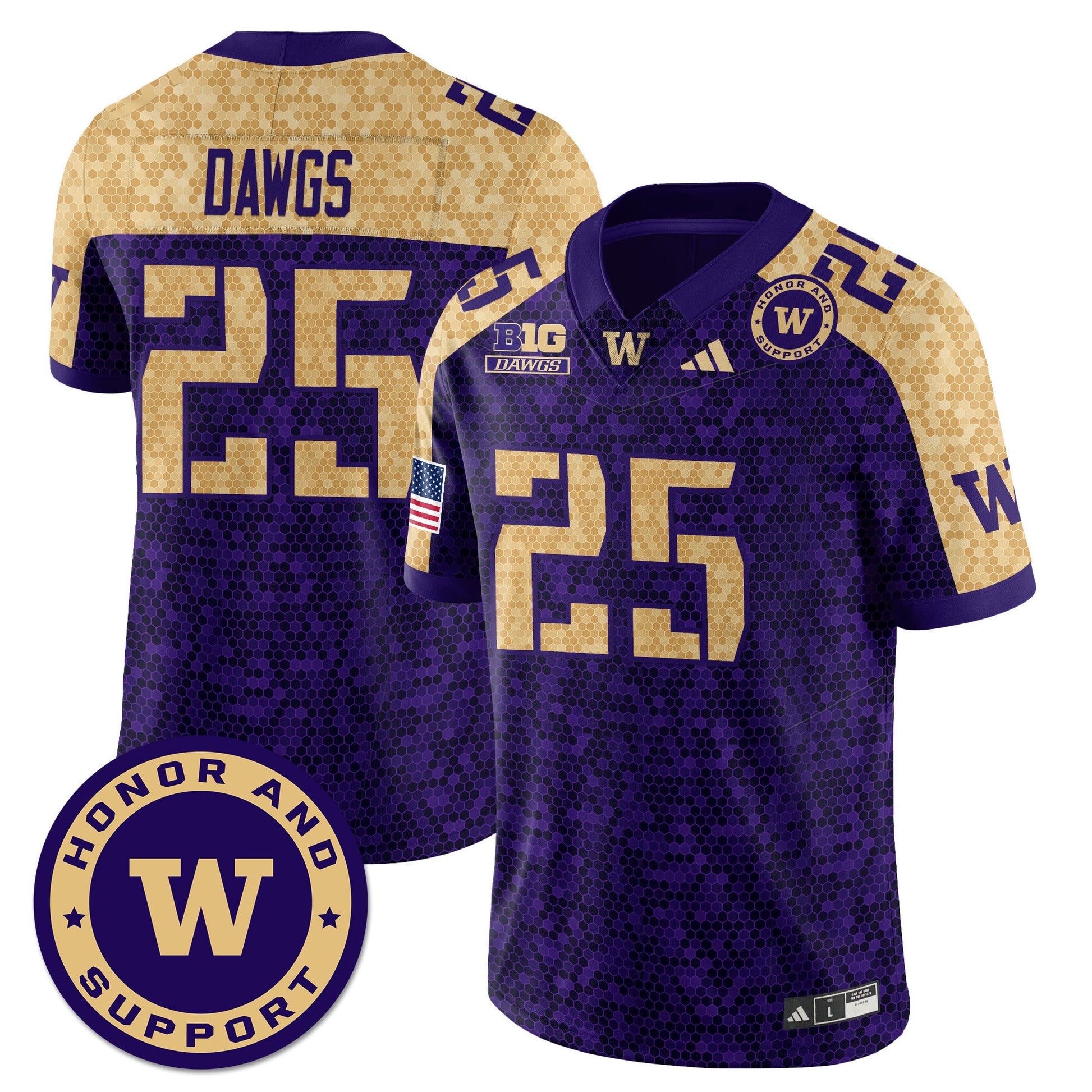 Washington Football Honor and Support Uniform - All Stitched