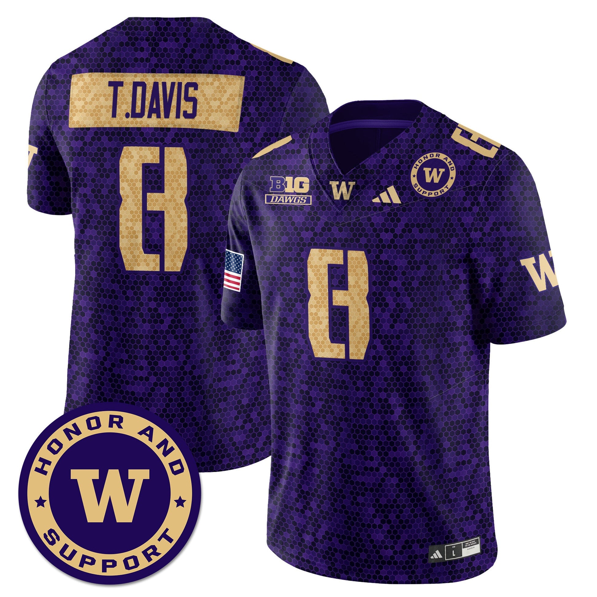 Washington Football Honor and Support Uniform - All Stitched