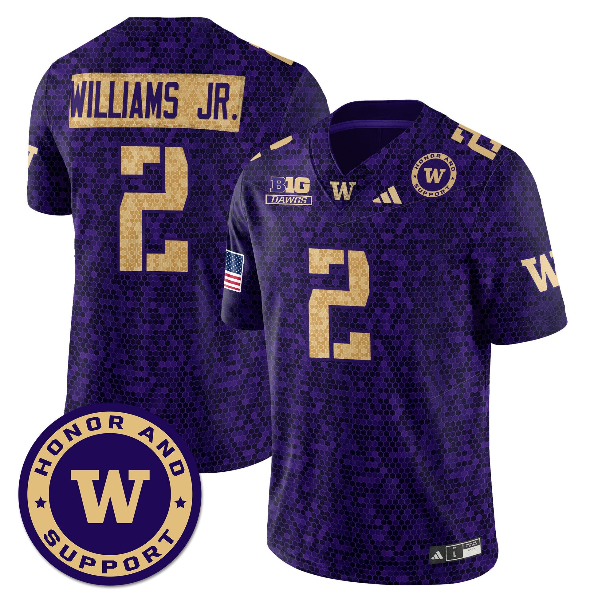 Washington Football Honor and Support Uniform - All Stitched
