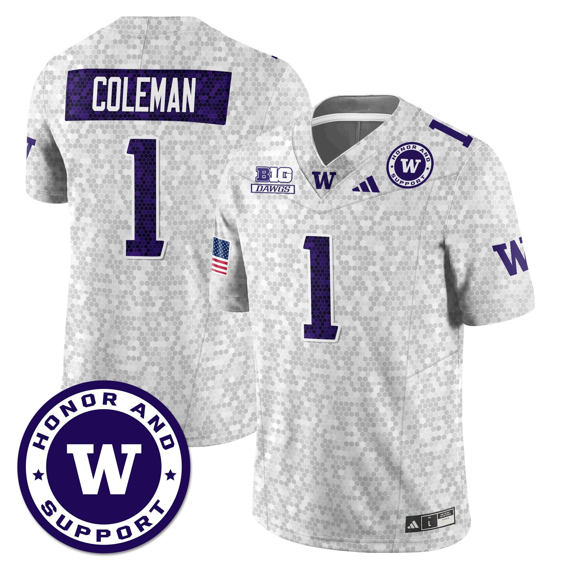 Washington Football Honor and Support Uniform - All Stitched