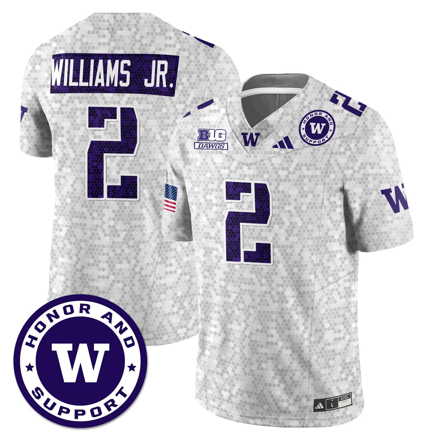 Washington Football Honor and Support Uniform - All Stitched