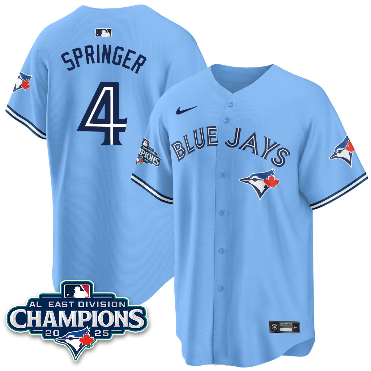 Toronto Blue Jays AL East Division Champions Jersey - All Stitched