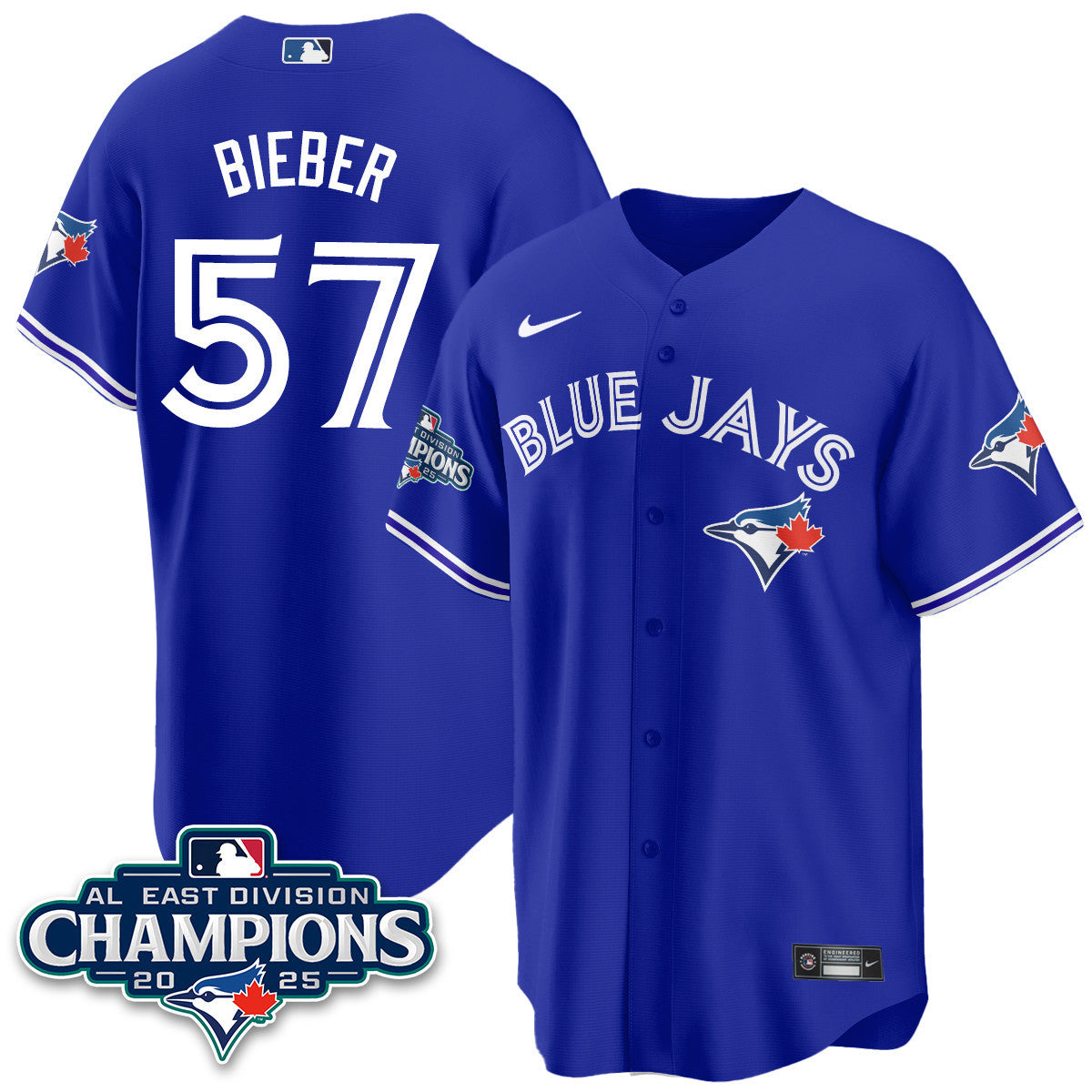 Toronto Blue Jays AL East Division Champions Jersey - All Stitched