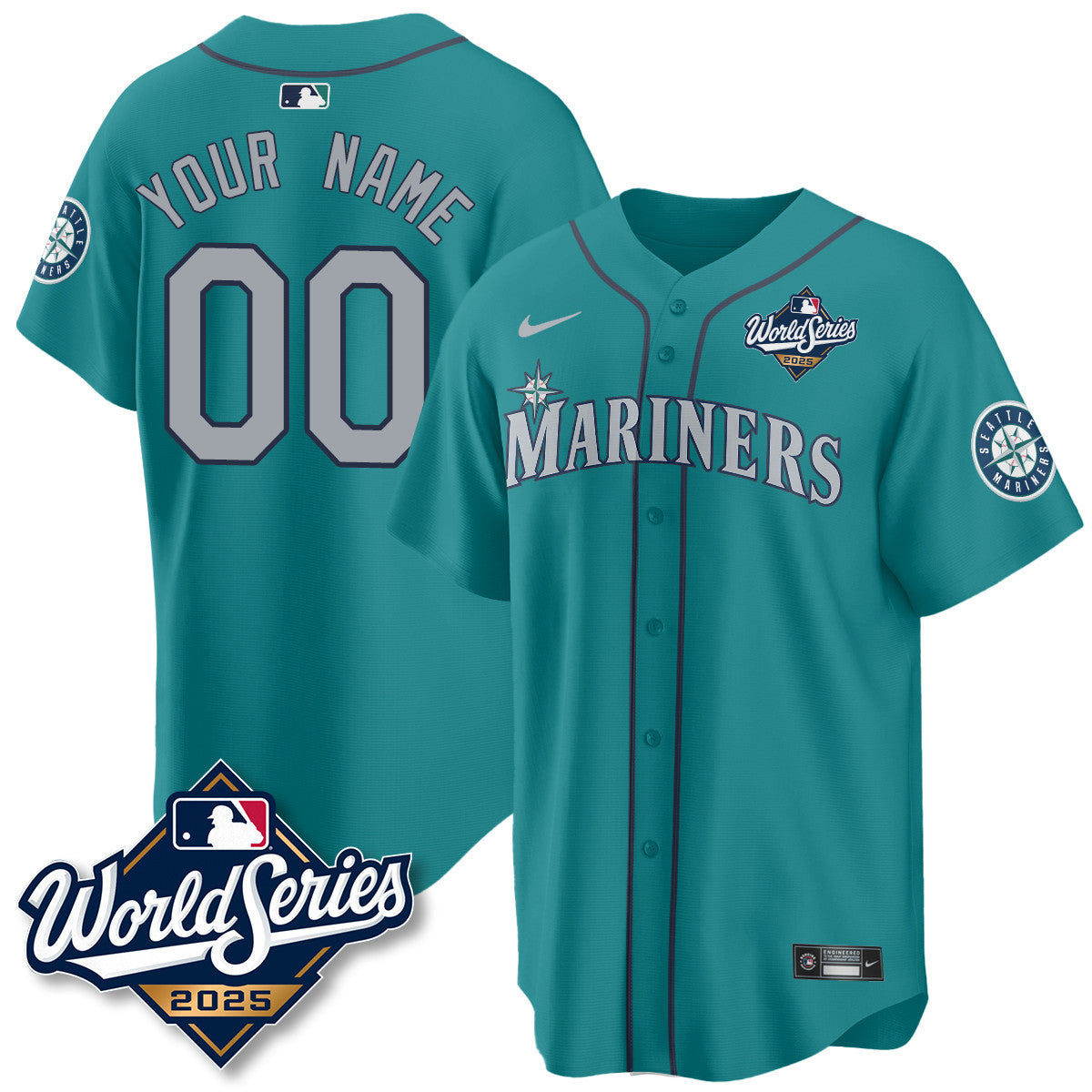Seattle Mariners 2025 World Series Custom Jersey - All Stitched
