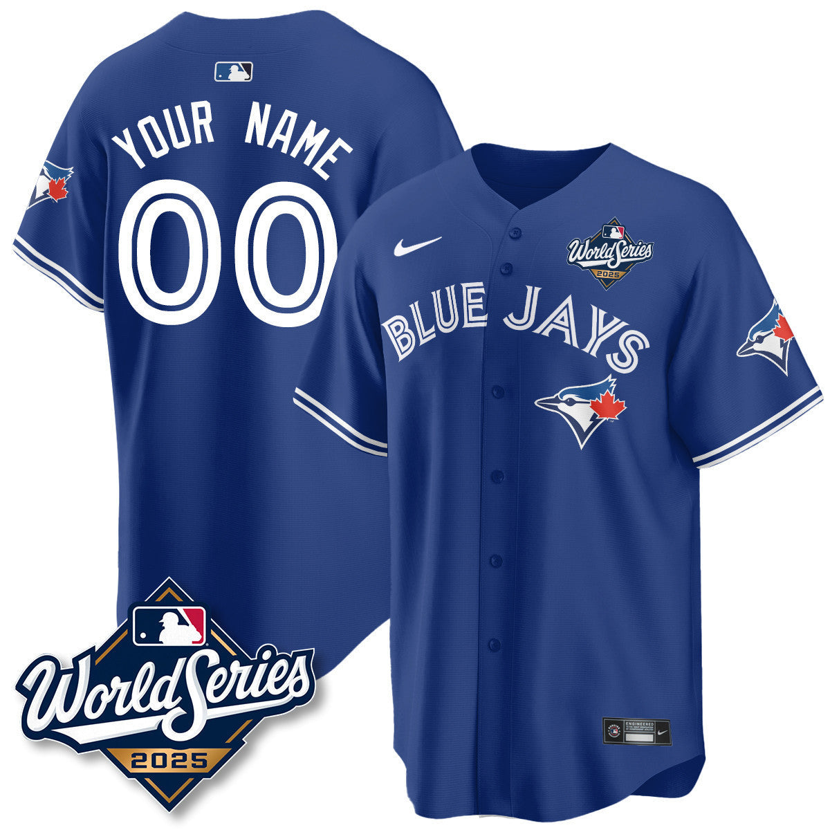 Custom Toronto Blue Jays 2025 World Series Jersey - All Stitched