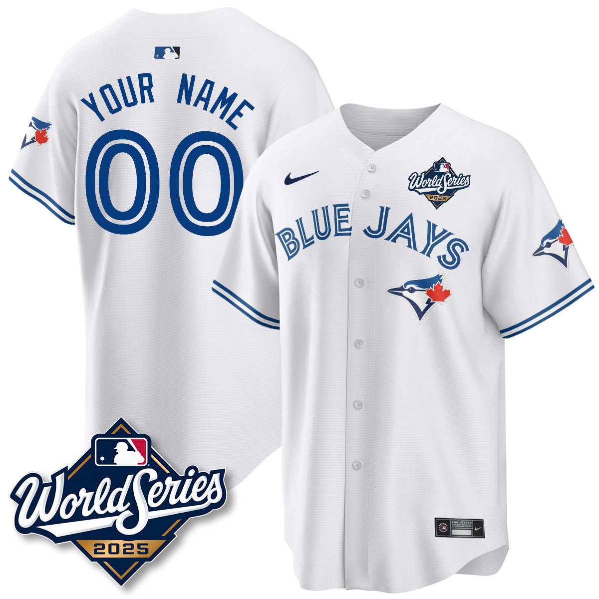 Custom Toronto Blue Jays 2025 World Series Jersey - All Stitched