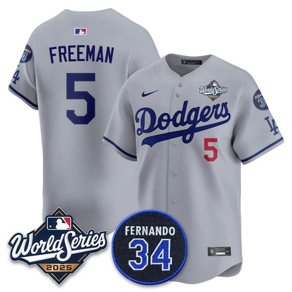 Los Angeles Dodgers 2025 National League Champions Jersey - All Stitched
