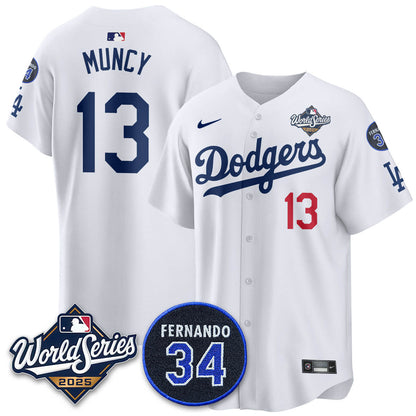 Los Angeles Dodgers 2025 National League Champions Jersey - All Stitched
