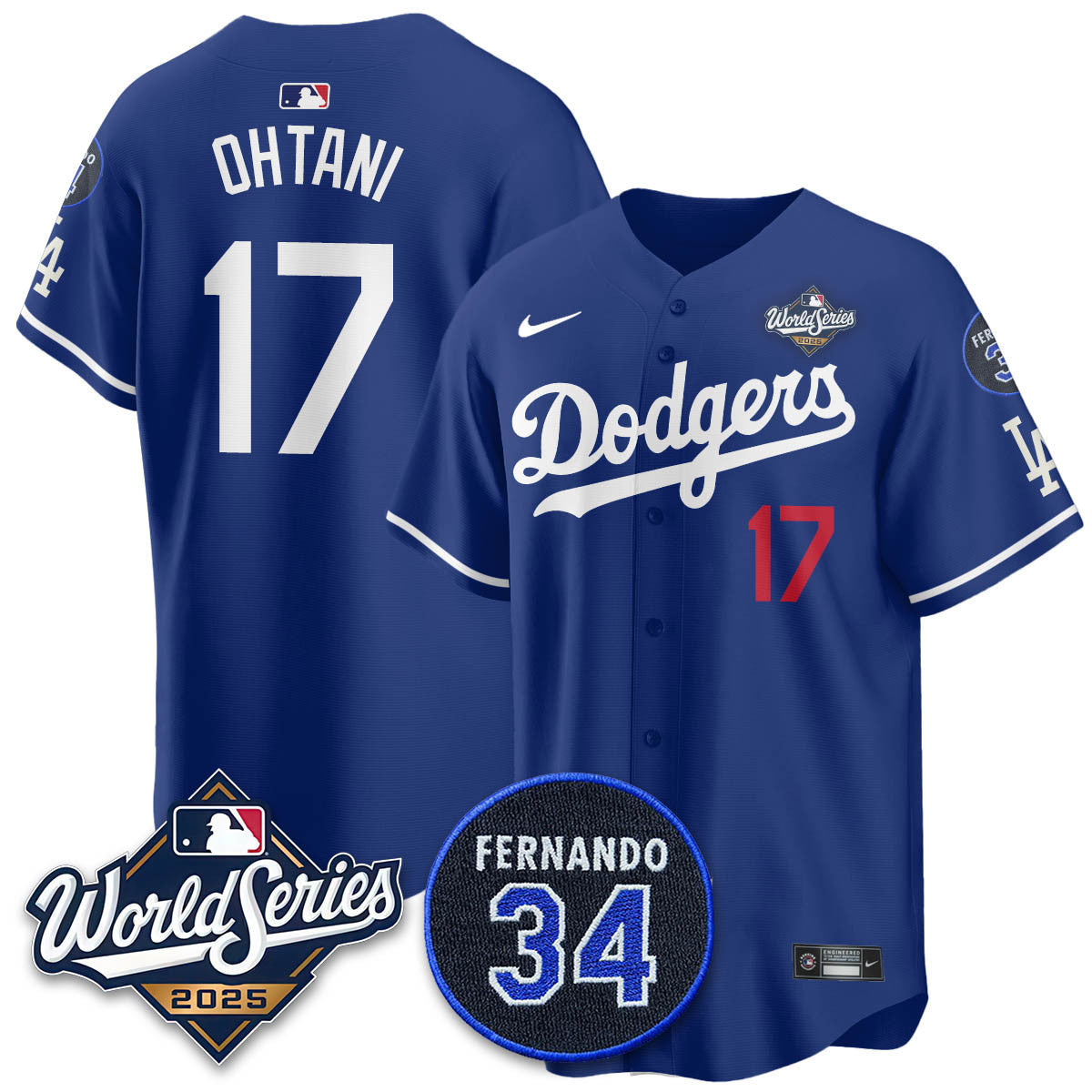 LAD 2025 World Series Champions Jersey N1 - All Stitched