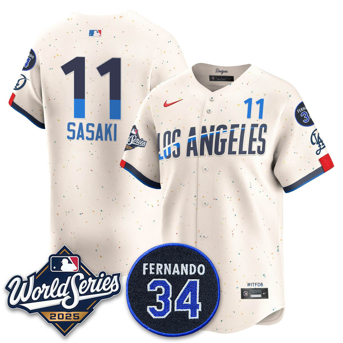 LAD 2025 World Series Champions Jersey N1 - All Stitched