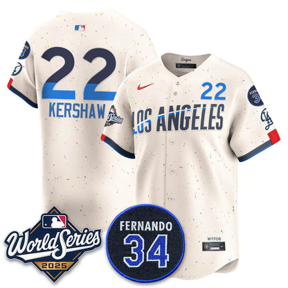 Los Angeles Dodgers 2025 National League Champions Jersey - All Stitched