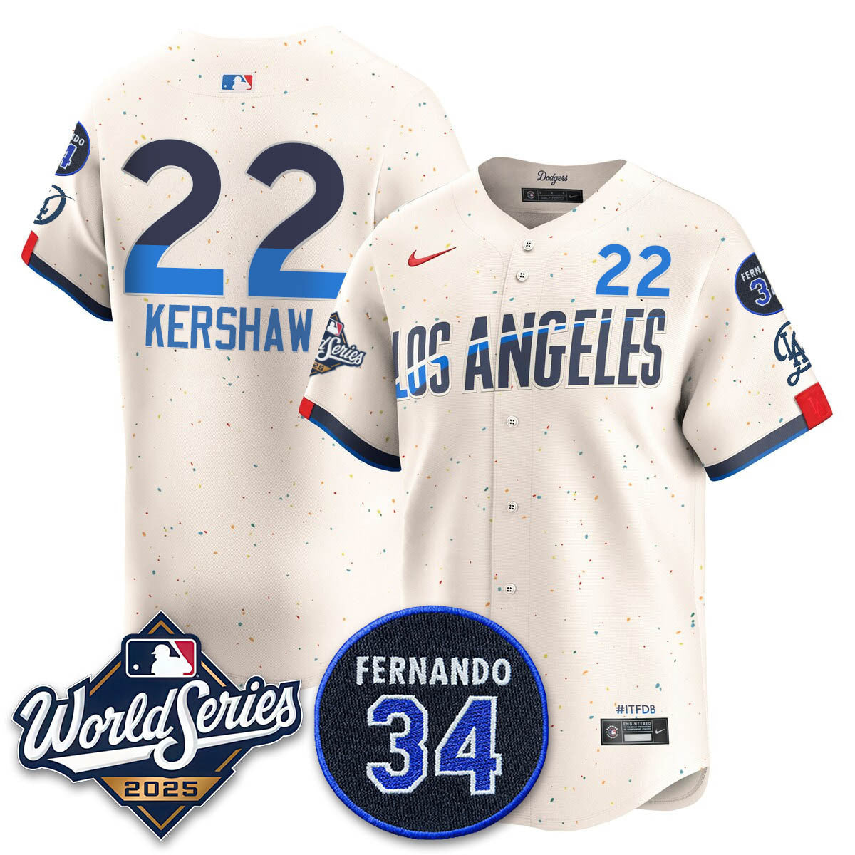 LAD 2025 World Series Champions Jersey N1 - All Stitched