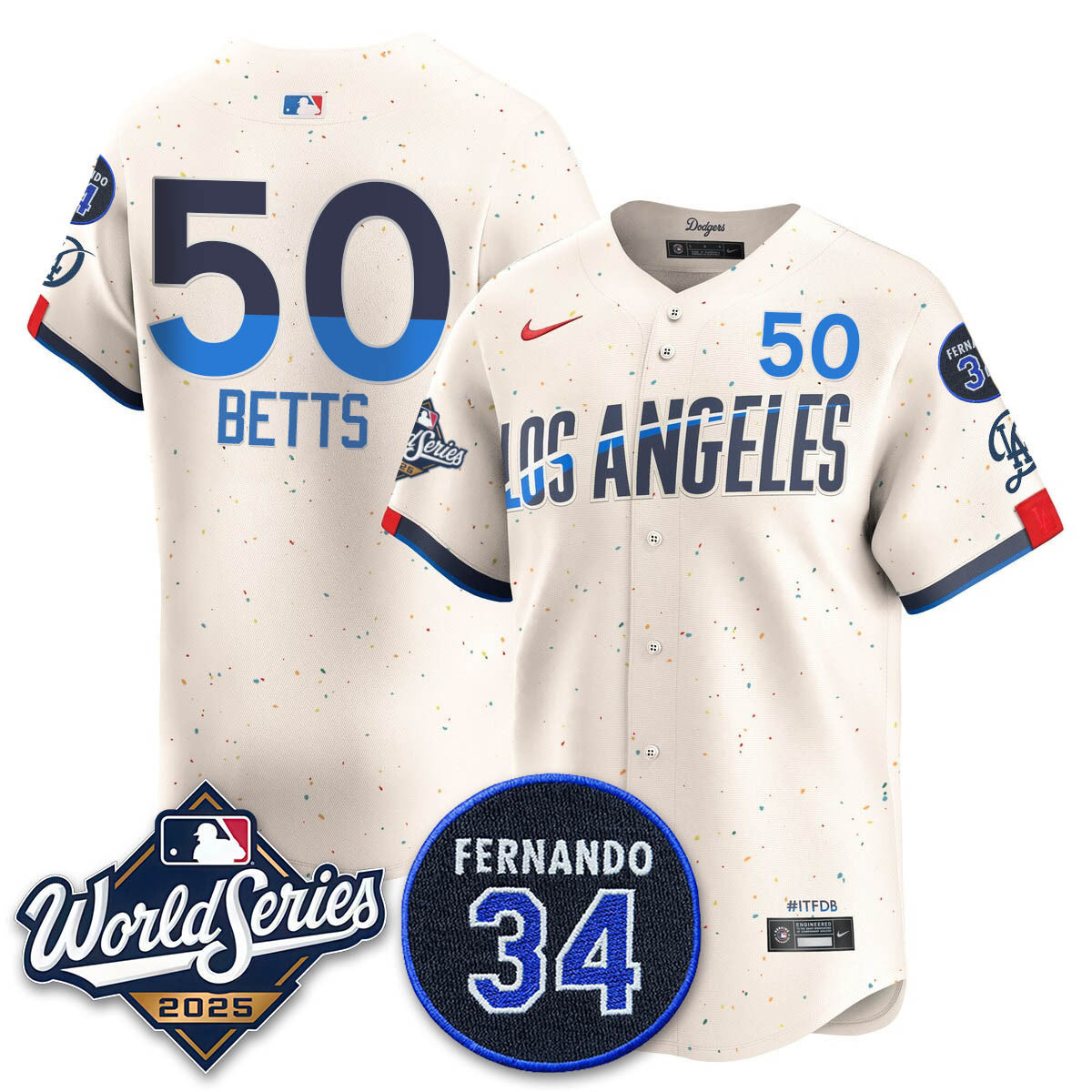 LAD 2025 World Series Champions Jersey N1 - All Stitched