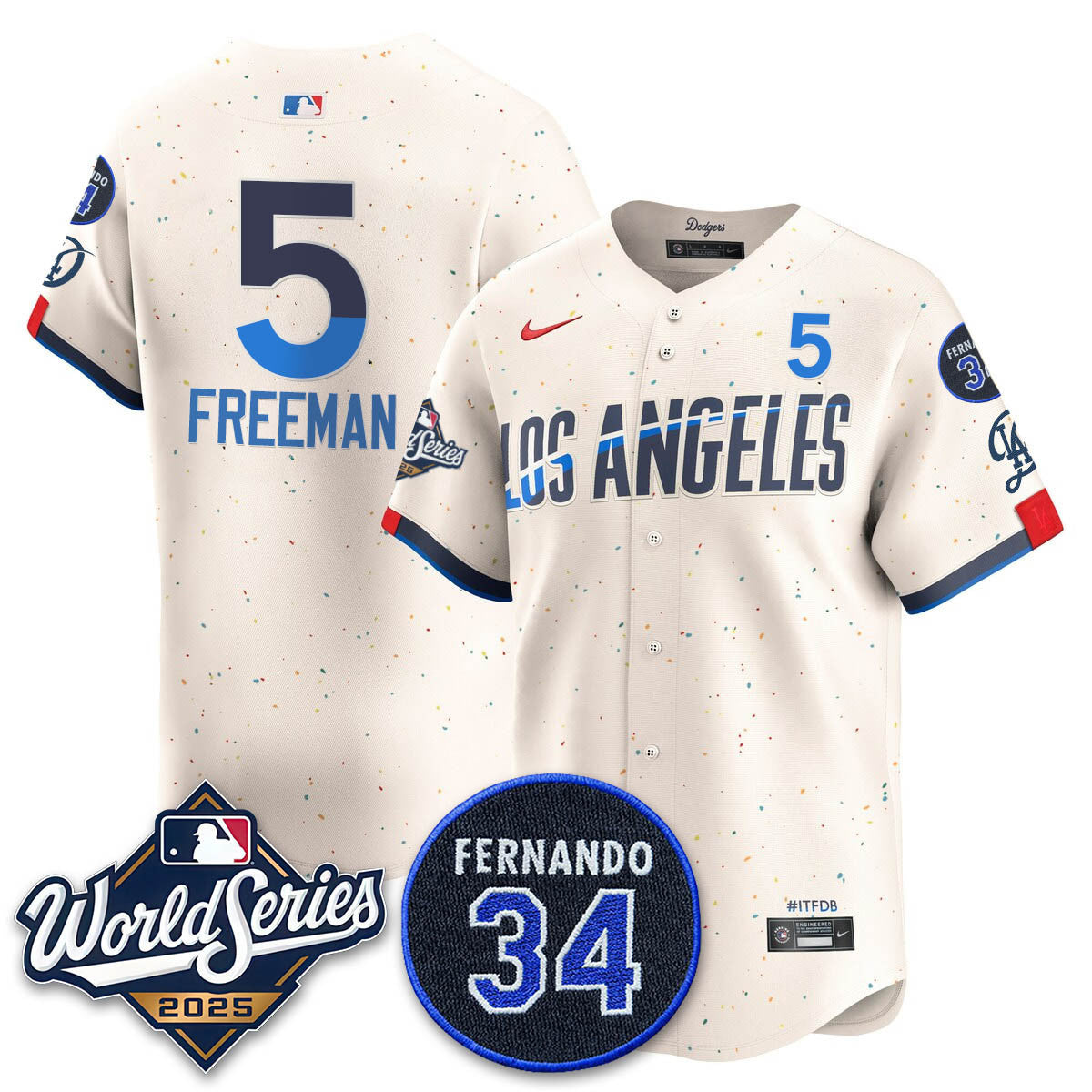 LAD 2025 World Series Champions Jersey N1 - All Stitched