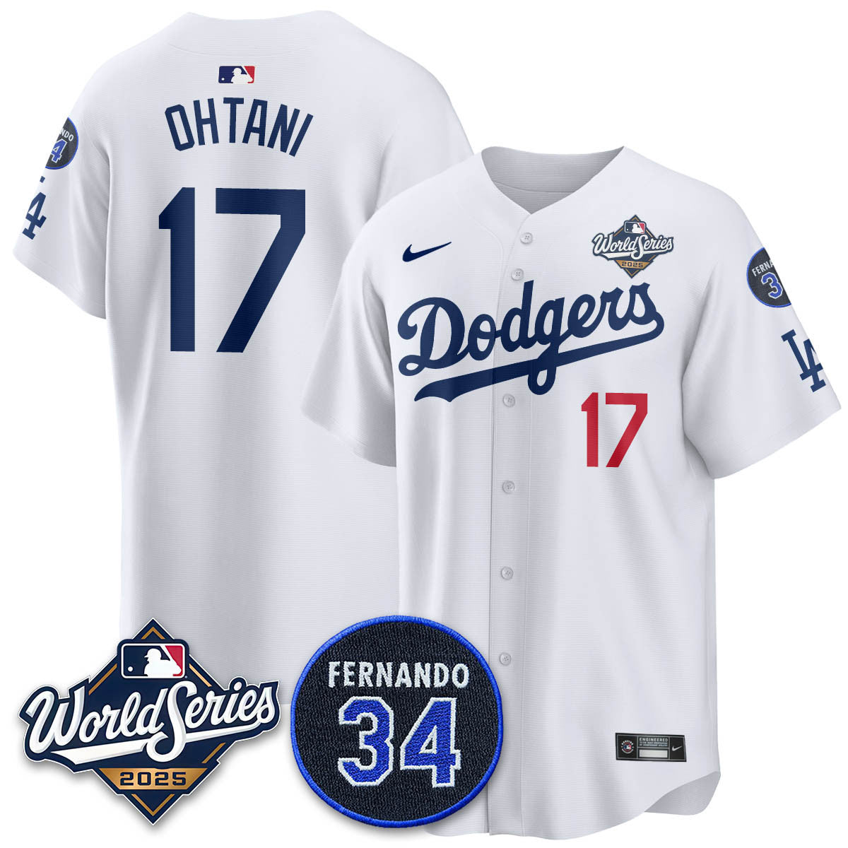 LAD 2025 World Series Champions Jersey N1 - All Stitched