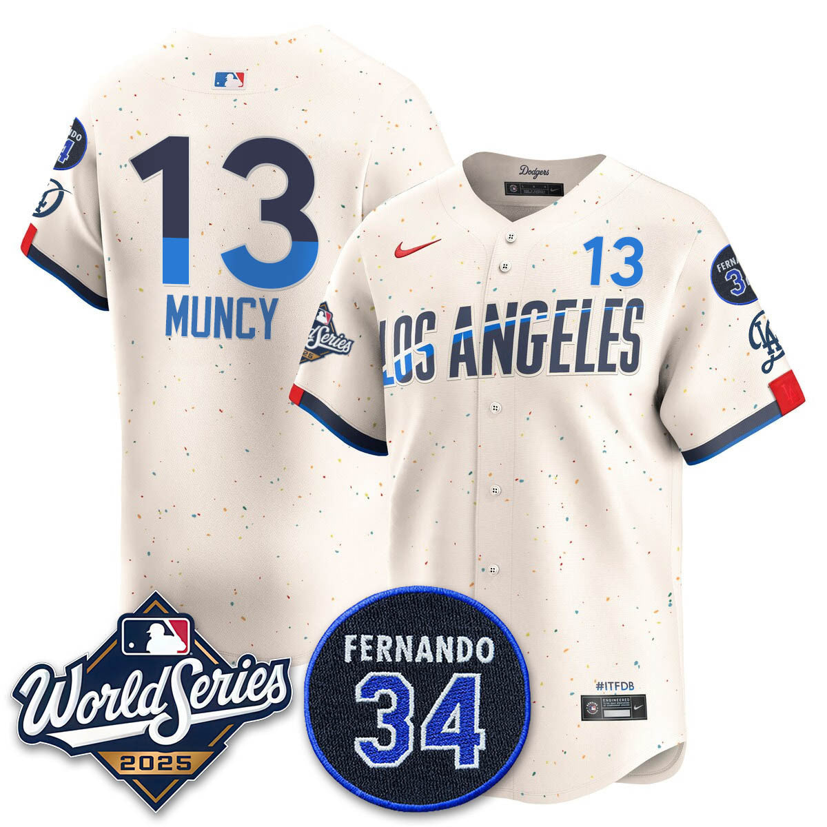 LAD 2025 World Series Champions Jersey N1 - All Stitched