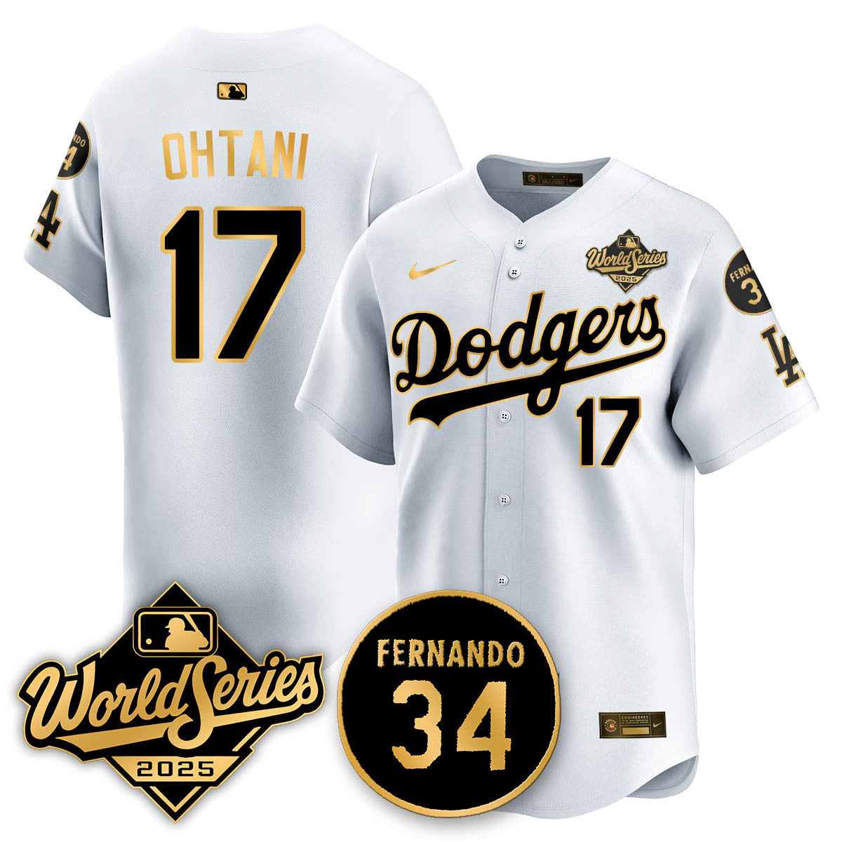 LAD 2025 World Series Champions Jersey N1 - All Stitched