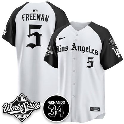 Los Angeles Dodgers 2025 Gothic NL Champions Jersey - All Stitched