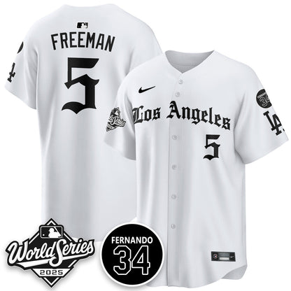Los Angeles Dodgers 2025 Gothic NL Champions Jersey - All Stitched