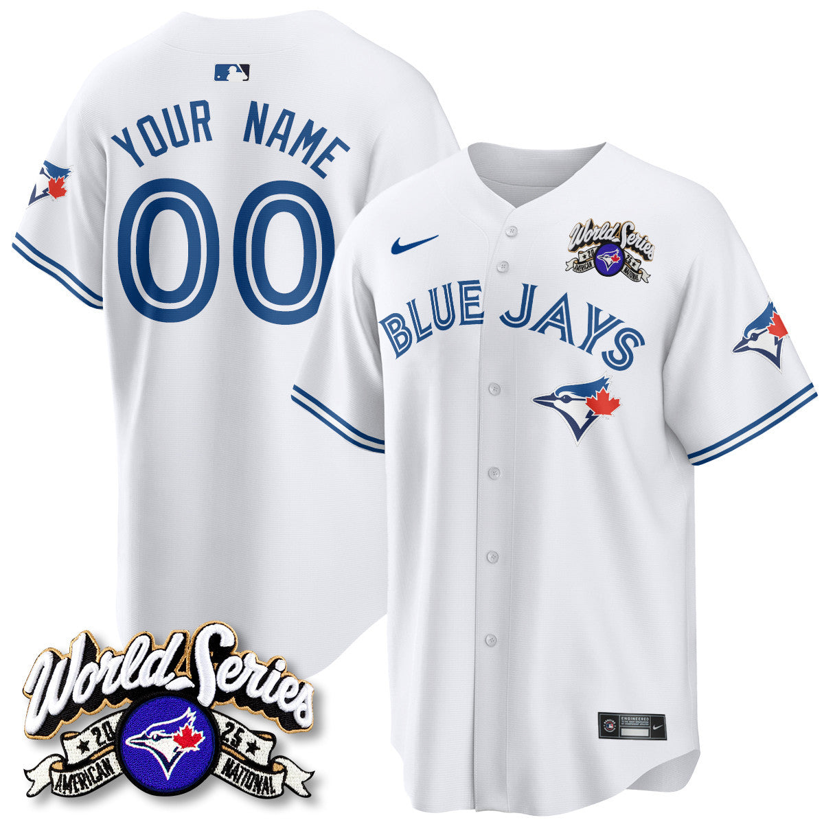Toronto Blue Jays 2025 American League Champions Custom Jersey - All Stitched