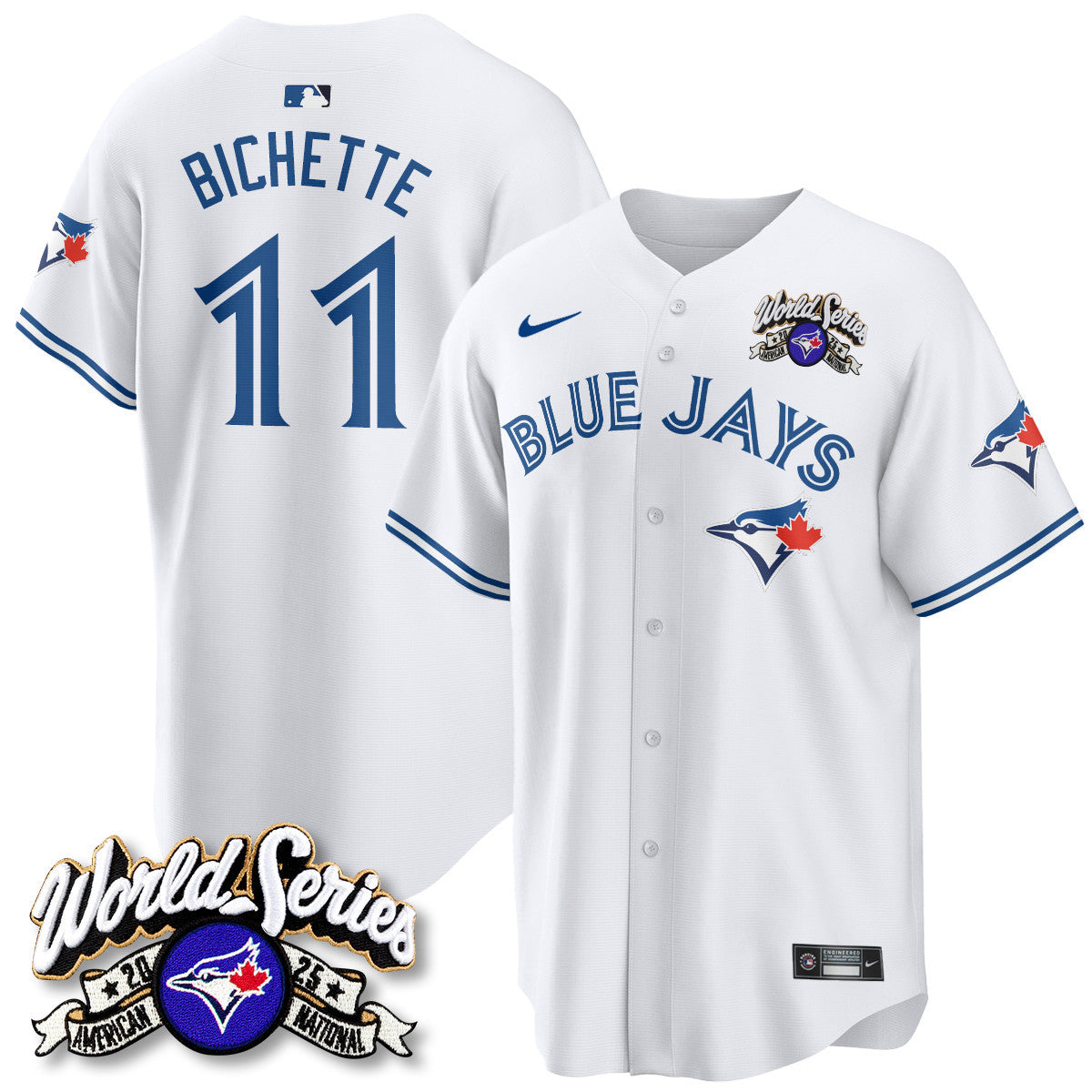 Toronto Blue Jays 2025 American League Champions Jersey - All Stitched