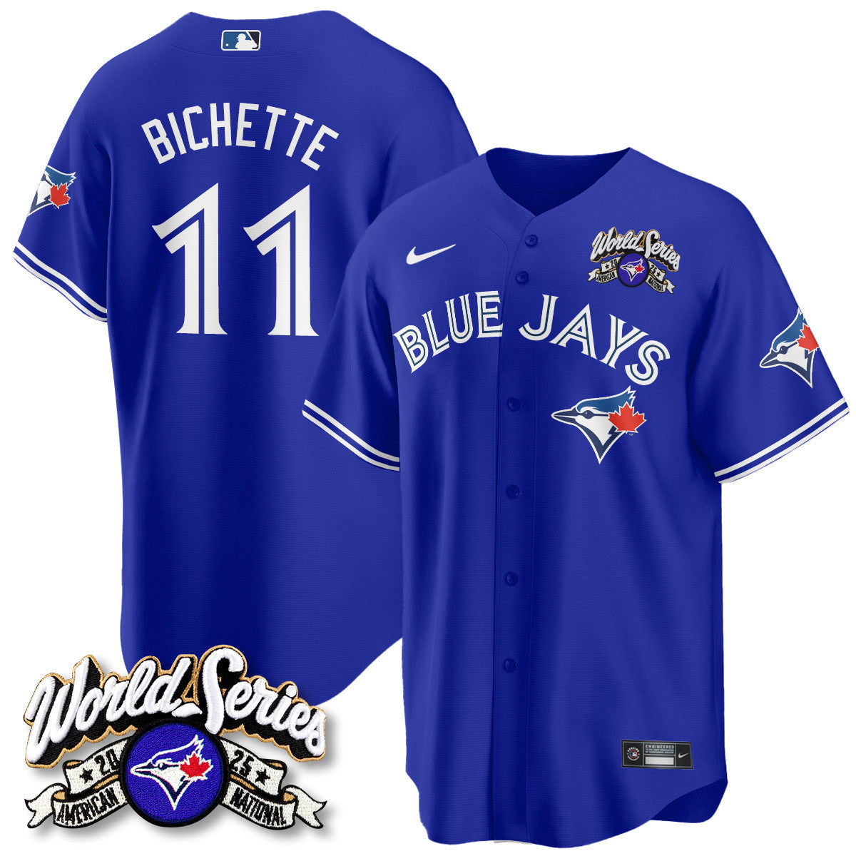 Toronto Blue Jays 2025 American League Champions Jersey - All Stitched