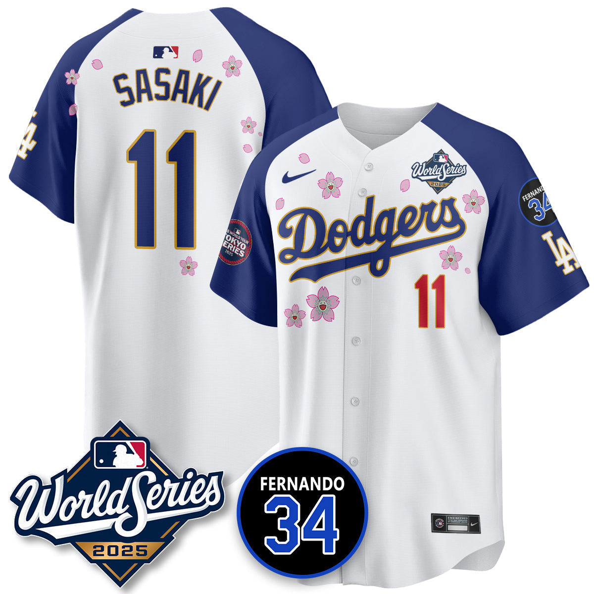 Los Angeles Dodgers Tokyo Series 2025 NL Champions Jersey - All Stitched