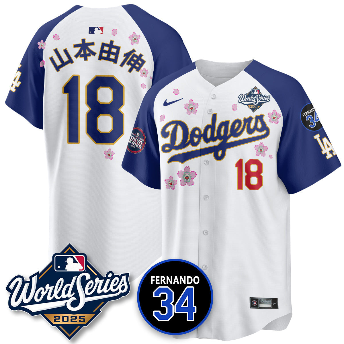 Los Angeles Dodgers Tokyo Series 2025 NL Champions Jersey - All Stitched