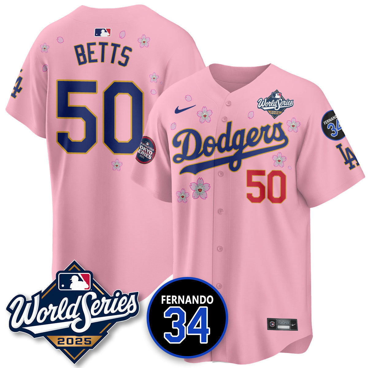 Los Angeles Dodgers Tokyo Series 2025 NL Champions Jersey - All Stitched
