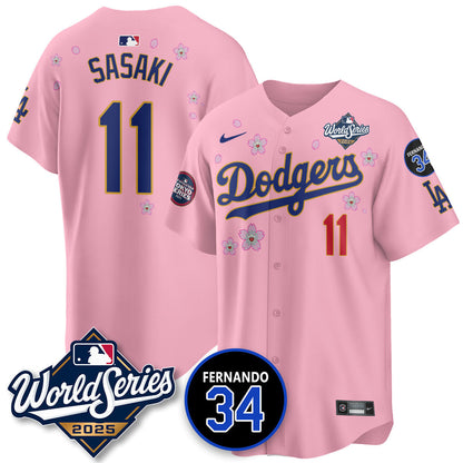 Los Angeles Dodgers Tokyo Series 2025 NL Champions Jersey - All Stitched