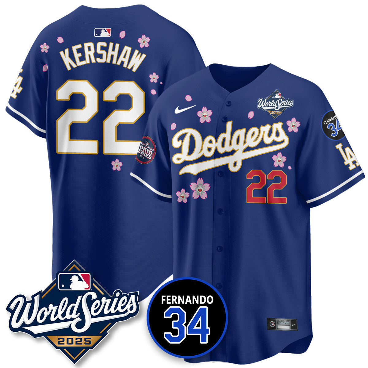 Los Angeles Dodgers Tokyo Series 2025 NL Champions Jersey - All Stitched