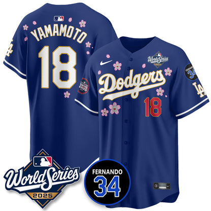 Los Angeles Dodgers Tokyo Series 2025 NL Champions Jersey - All Stitched