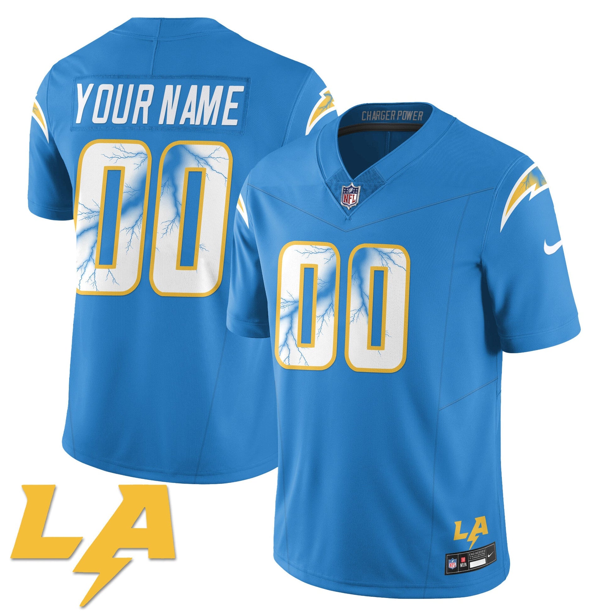 Los Angeles Chargers Rivarly Concept Jersey - All Stitched