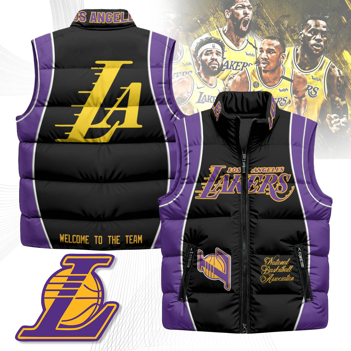 Los Angeles Lakers Unisex Puffer Vest
