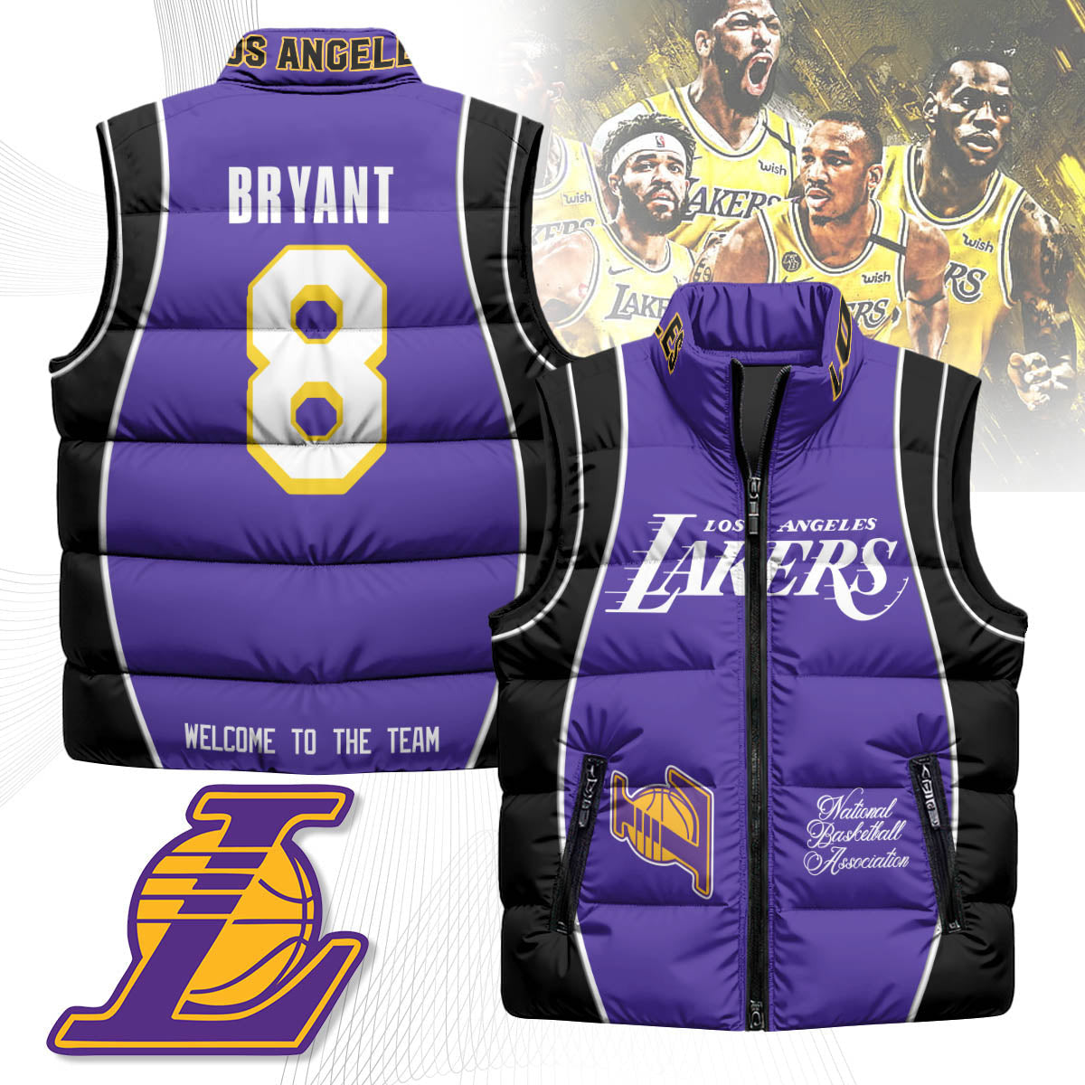 Los Angeles Lakers Unisex Puffer Vest