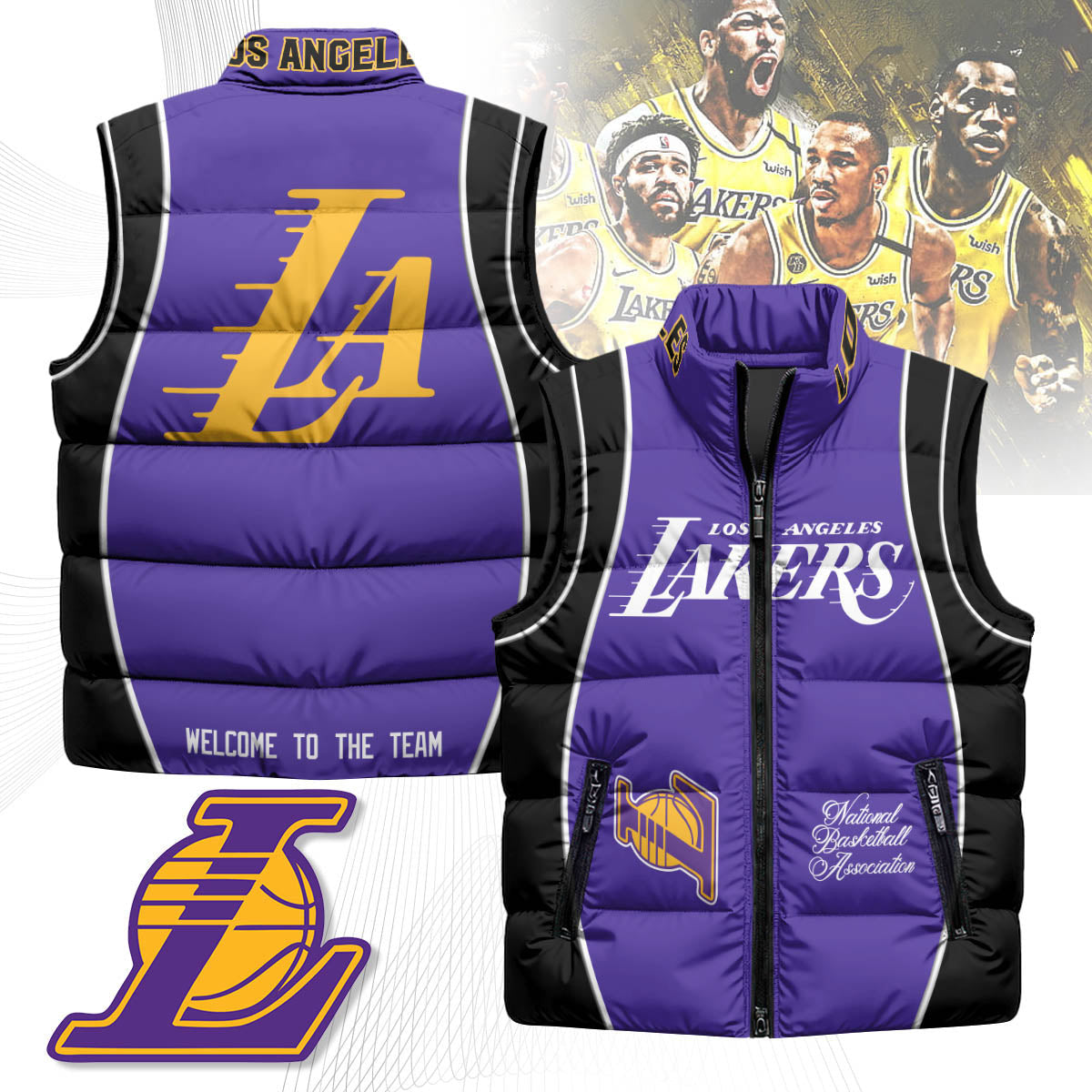 Los Angeles Lakers Unisex Puffer Vest