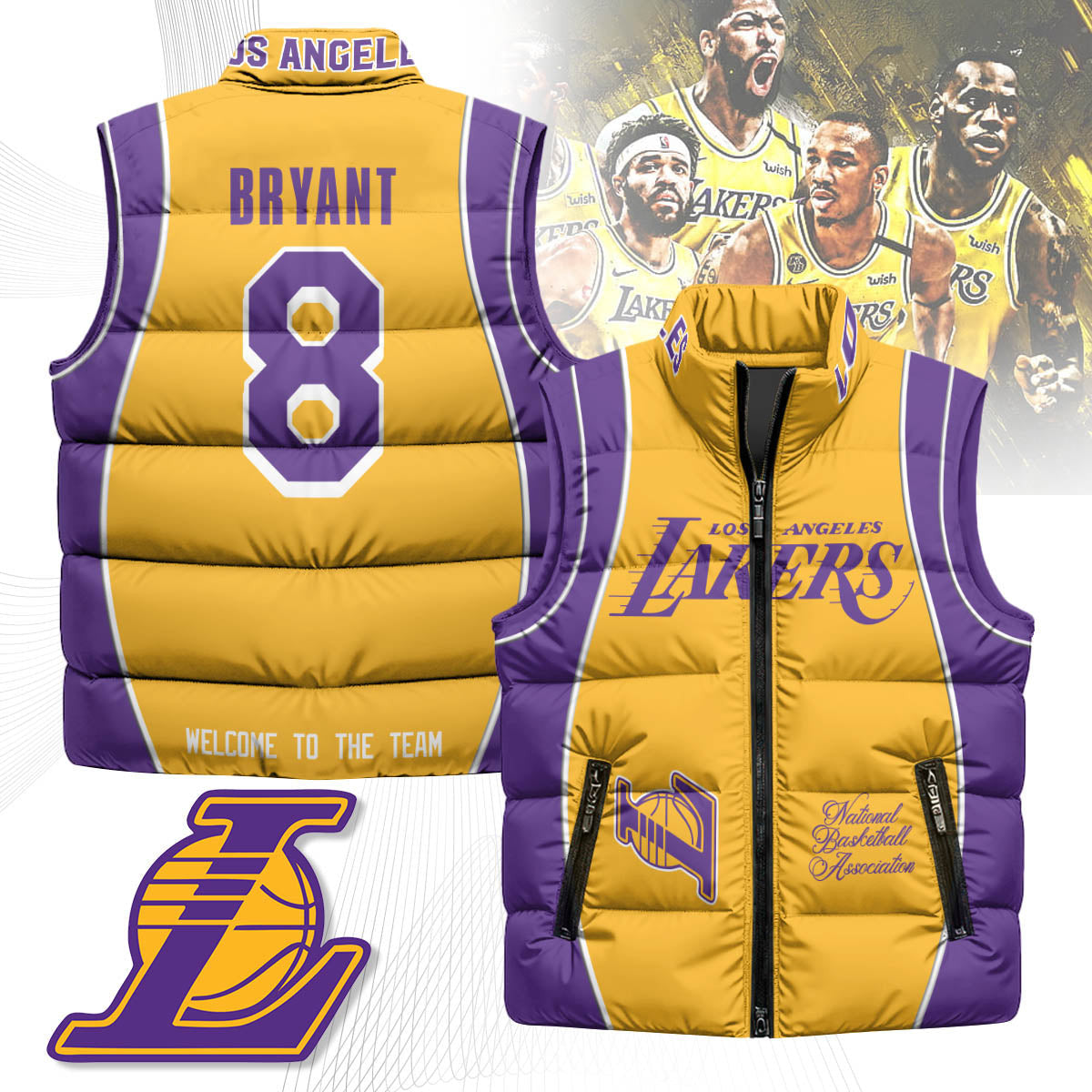 Los Angeles Lakers Unisex Puffer Vest
