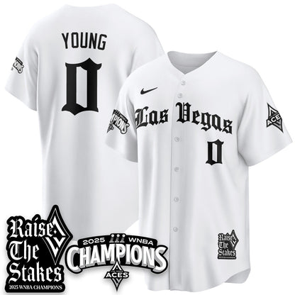 Las Vegas Aces 2025 WNBA Championship Baseball Jersey - All Stitched