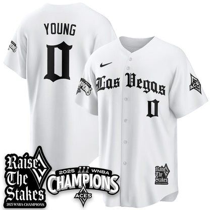 Las Vegas Aces 2025 WNBA Championship Baseball Jersey - All Stitched