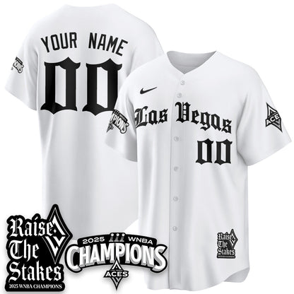 Las Vegas Aces 2025 WNBA Championship Baseball Jersey - All Stitched