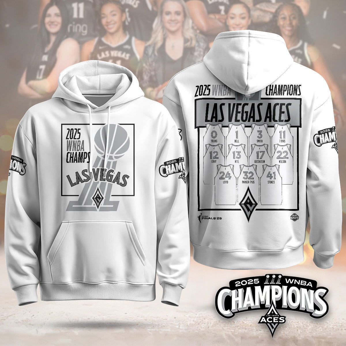 Las Vegas Aces 2025 WNBA Champions Hoodie