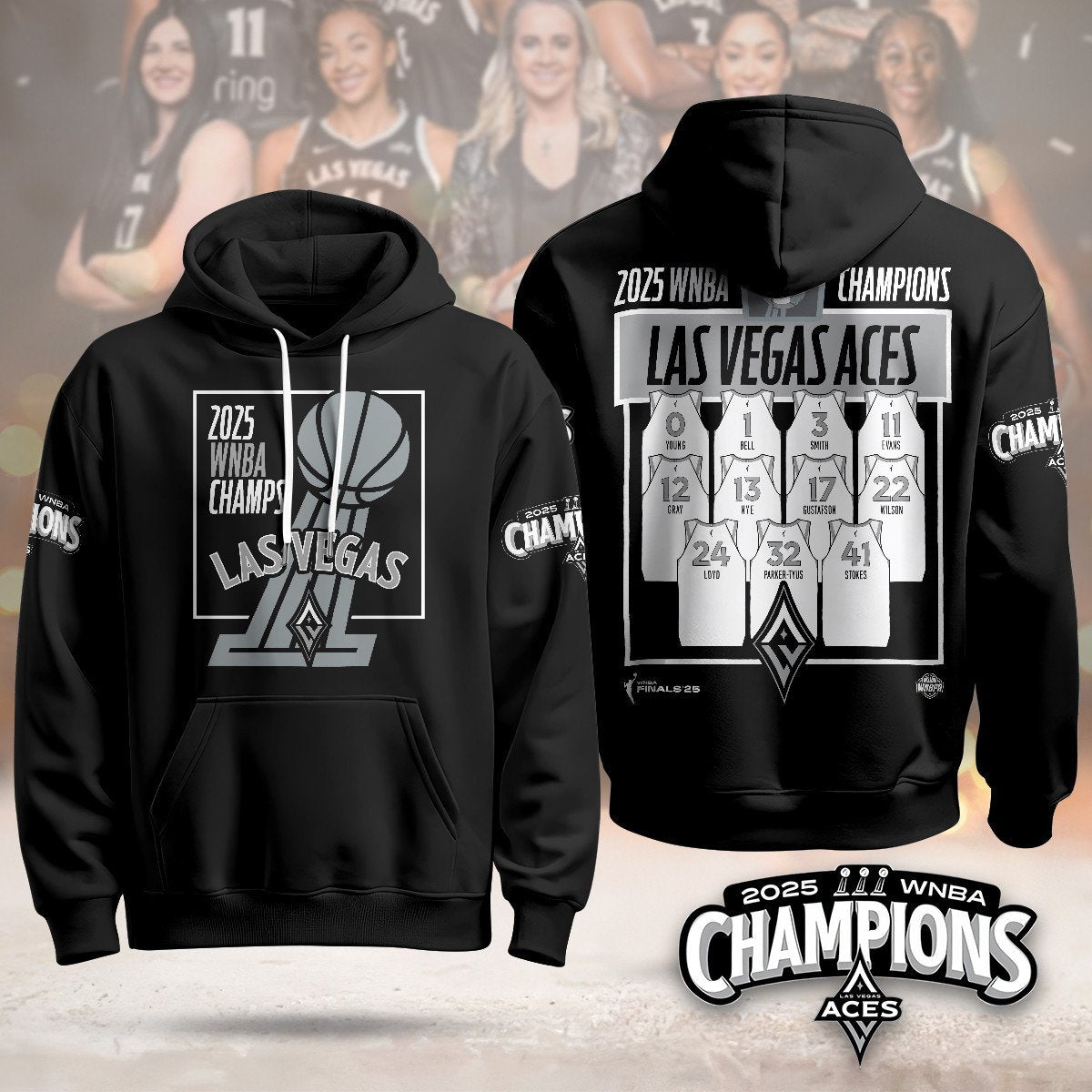 Las Vegas Aces 2025 WNBA Champions Hoodie