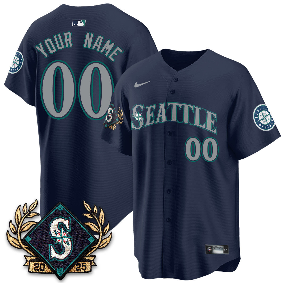 Custom Seattle Mariners 2025 Series Jersey - All Stitched